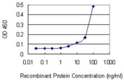 Sandwich ELISA: Septin-8 Antibody (1G3-7D1) [H00023176-M01] - Detection limit for recombinant GST tagged SEPT8 is 3 ng/ml as a capture antibody.