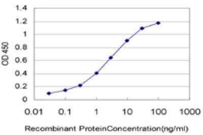 ELISA: THNSL1 Antibody (6B1) [H00079896-M08] - Detection limit for recombinant GST tagged THNSL1 is approximately 0.03ng/ml as a capture antibody.