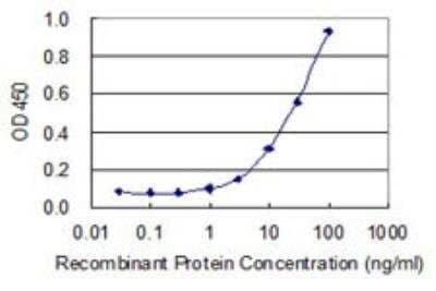 ELISA: TRIM46 Antibody (3G11) [H00080128-M05] - Detection limit for recombinant GST tagged TRIM46 is 1 ng/ml as a capture antibody.
