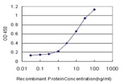 Sandwich ELISA: TSC22D4 Antibody (1A4) [H00081628-M01] - Detection limit for recombinant GST tagged TSC22D4 is approximately 0.3ng/ml as a capture antibody.