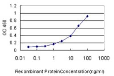 Sandwich ELISA: UBTD2 Antibody (1D3) [H00092181-M03] - Detection limit for recombinant GST tagged DC-UbP is approximately 0.3ng/ml as a capture antibody.
