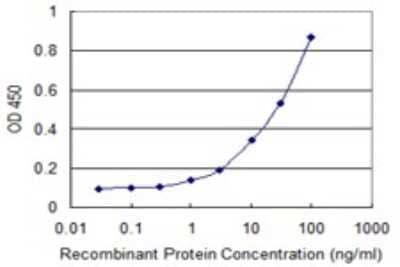 Sandwich ELISA: VAT1 Antibody (3E9) [H00010493-M07] - Detection limit for recombinant GST tagged VAT1 is 0.3 ng/ml as a capture antibody.