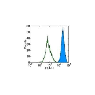 Flow Cytometry: VE-Cadherin Antibody (16B1) [NBP2-00342] - Analysis using the Allophycocyanin conjugate of NBP2-00342. Staining of Human Umbilical Vein Endothelial Cells.