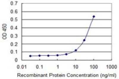 Sandwich ELISA: Yes Antibody (2D5) [H00007525-M03] - Detection limit for recombinant GST tagged YES1 is approximately 10ng/ml as a capture antibody.