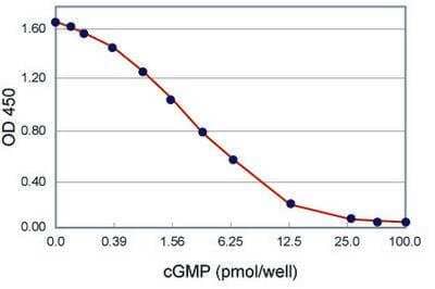 cyclic GMP Assay Kit (Colorimetric) [KA0887] - The standard curve is for the purpose of illustration only and should not be used to calculate unknowns. A standard curve should be generated each time the assay is performed.