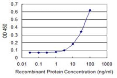 Sandwich ELISA: ethanolamine kinase Antibody (1F3) [H00055500-M06] - Detection limit for recombinant GST tagged ETNK1 is 1 ng/ml as a capture antibody.