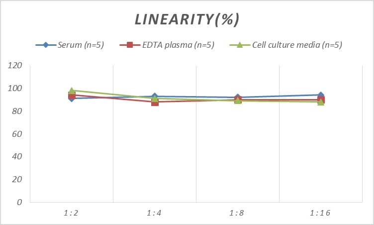 ELISA: Rat Dopamine D1R/DRD1 ELISA Kit (Colorimetric) [NBP2-67935] - Samples were spiked with high concentrations of Rat Dopamine D1R/DRD1 and diluted with Reference Standard & Sample Diluent to produce samples with values within the range of the assay.