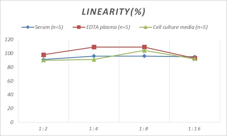 ELISA: Human Fibrinogen Degradation Product ELISA Kit (Chemiluminescence) [NBP2-68002] - Samples were spiked with high concentrations of Human Fibrinogen Degradation Product and diluted with Reference Standard & Sample Diluent to produce samples with values within the range of the assay.