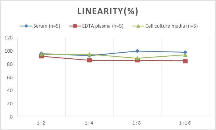 ELISA: Mouse S100A11 ELISA Kit (Colorimetric) [NBP2-68111] - Samples were spiked with high concentrations of Mouse S100A11 and diluted with Reference Standard & Sample Diluent to produce samples with values within the range of the assay.