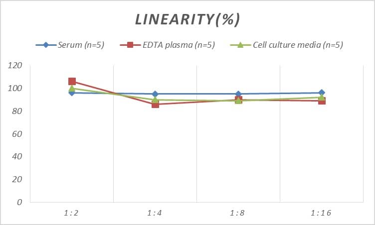 ELISA: Mouse Bcl3 ELISA Kit (Colorimetric) [NBP2-69958] - Samples were spiked with high concentrations of Mouse Bcl3 and diluted with Reference Standard & Sample Diluent to produce samples with values within the range of the assay.