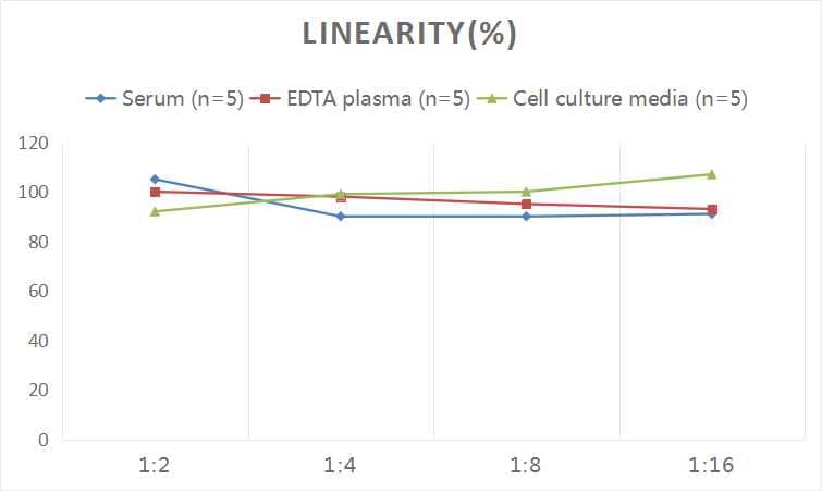 ELISA: Human Bradykinin ELISA Kit (Colorimetric) [NBP2-69969] - Samples were spiked with high concentrations of Human Bradykinin and diluted with Reference Standard & Sample Diluent to produce samples with values within the range of the assay.
