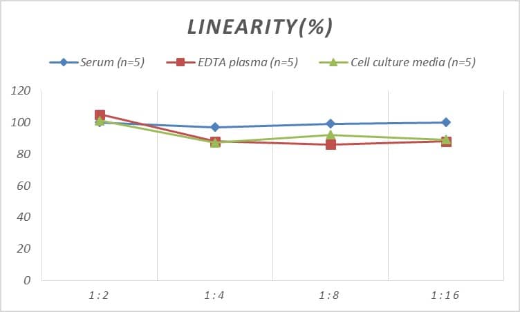 ELISA: Rat CXCL14/BRAK ELISA Kit (Colorimetric) [NBP2-70016] - Samples were spiked with high concentrations of Rat CXCL14/BRAK and diluted with Reference Standard & Sample Diluent to produce samples with values within the range of the assay.