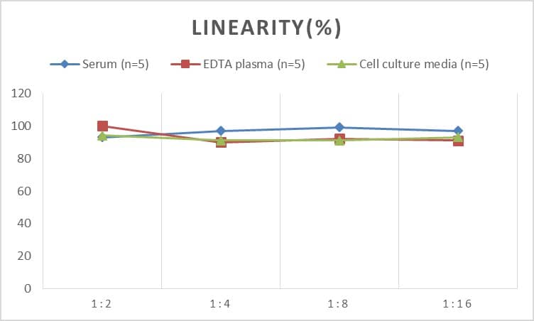 ELISA: Human CD200R1 ELISA Kit (Colorimetric) [NBP2-75135] - Samples were spiked with high concentrations of Human CD200R1 and diluted with Reference Standard & Sample Diluent to produce samples with values within the range of the assay.