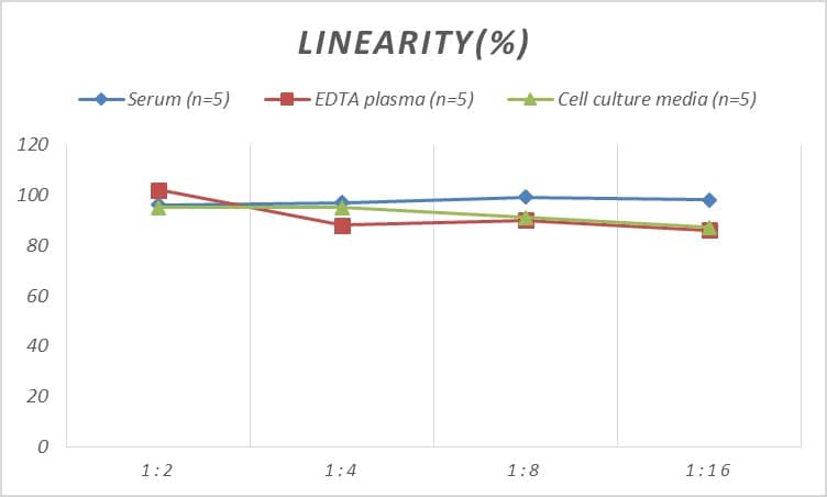 ELISA: Mouse Cdk5 ELISA Kit (Colorimetric) [NBP2-75175] - Samples were spiked with high concentrations of Mouse Cdk5 and diluted with Reference Standard & Sample Diluent to produce samples with values within the range of the assay.