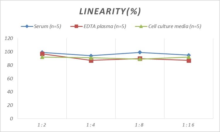 ELISA: Human Complement Factor H-related 5/CFHR5 ELISA Kit (Colorimetric) [NBP2-75250] - Samples were spiked with high concentrations of Human Complement Factor H-related 5/CFHR5 and diluted with Reference Standard & Sample Diluent to produce samples with values within the range of the assay.