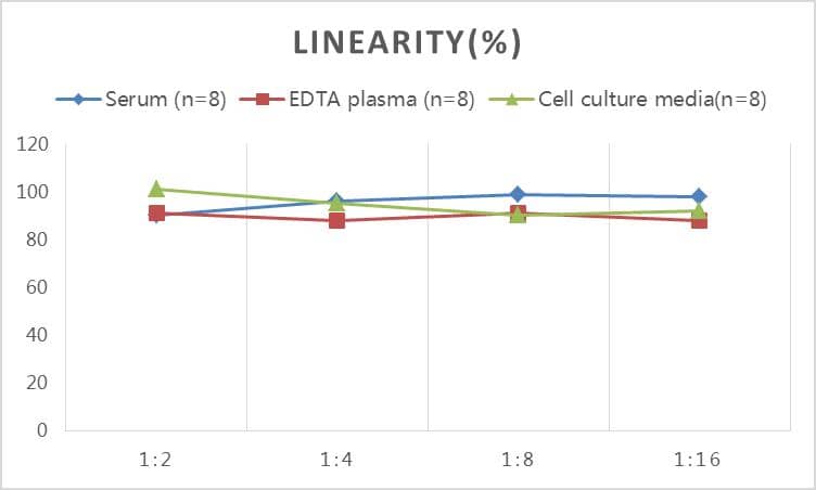 ELISA: Rat KISS1 ELISA Kit (Colorimetric) [NBP2-76460] - Samples were spiked with high concentrations of Rat KISS1 and diluted with Reference Standard & Sample Diluent to produce samples with values within the range of the assay.