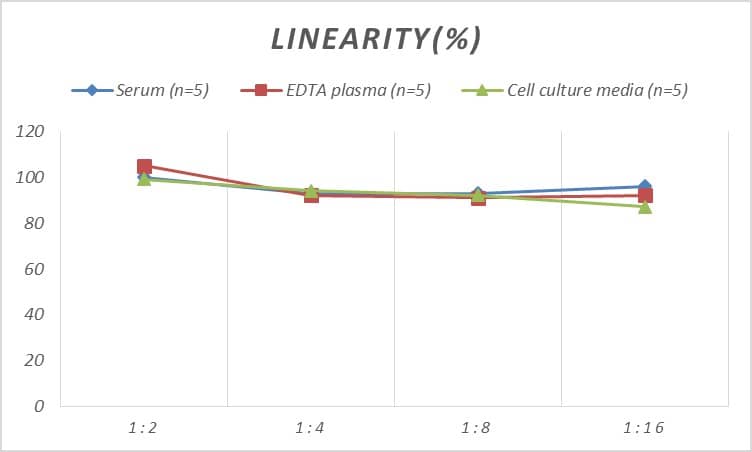 ELISA: Mouse OSCAR ELISA Kit (Colorimetric) [NBP2-76784] - Samples were spiked with high concentrations of Mouse OSCAR and diluted with Reference Standard & Sample Diluent to produce samples with values within the range of the assay.