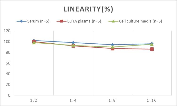 ELISA: Mouse EDNRA/Endothelin R Type A ELISA Kit (Colorimetric) [NBP2-80132] - Samples were spiked with high concentrations of Mouse EDNRA/Endothelin R Type A and diluted with Reference Standard & Sample Diluent to produce samples with values within the range of the assay.