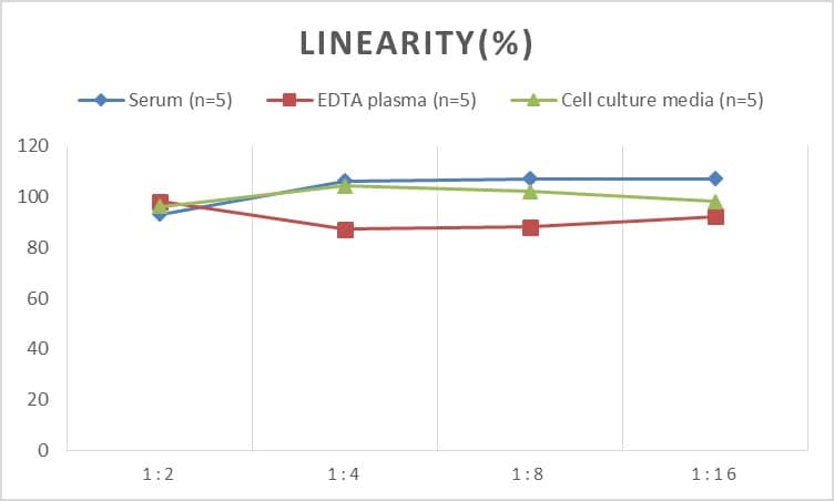 ELISA: Mouse Apolipoprotein C1 ELISA Kit (Colorimetric) [NBP2-82122] - Samples were spiked with high concentrations of Mouse Apolipoprotein C1 and diluted with Reference Standard & Sample Diluent to produce samples with values within the range of the assay.