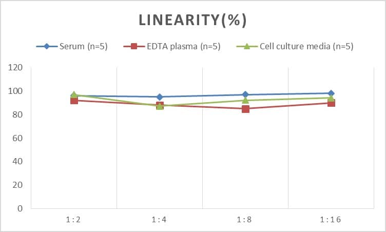 ELISA: Human GMF-beta ELISA Kit (Colorimetric) [NBP2-82177] - Samples were spiked with high concentrations of Human GMF-beta and diluted with Reference Standard & Sample Diluent to produce samples with values within the range of the assay.