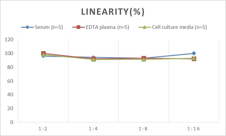 ELISA: Human Glypican 2 ELISA Kit (Colorimetric) [NBP2-82184] - Samples were spiked with high concentrations of Human Glypican 2 and diluted with Reference Standard & Sample Diluent to produce samples with values within the range of the assay.