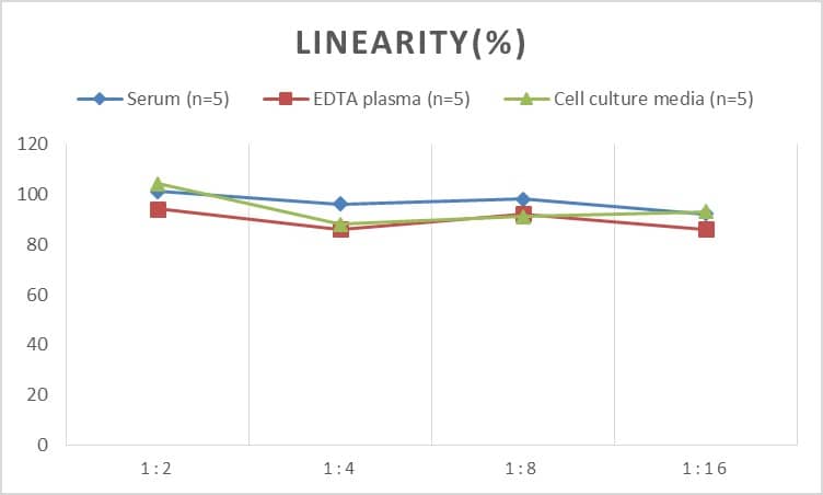 ELISA: Mouse Reelin ELISA Kit (Colorimetric) [NBP2-82424] - Samples were spiked with high concentrations of Mouse Reelin and diluted with Reference Standard & Sample Diluent to produce samples with values within the range of the assay.