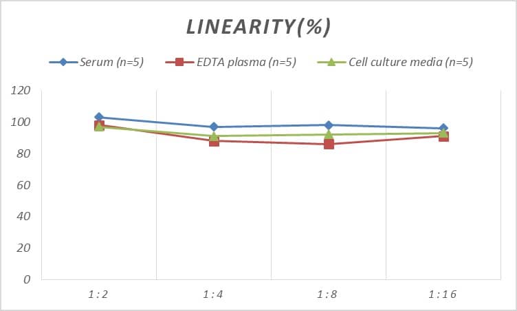 ELISA: Rat Serpin E2/PN1 ELISA Kit (Colorimetric) [NBP3-00470] - Samples were spiked with high concentrations of Rat Serpin E2/PN1 and diluted with Reference Standard & Sample Diluent to produce samples with values within the range of the assay.