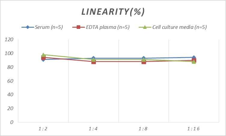 ELISA: Rat IL-12/IL-23 p40 ELISA Kit (Colorimetric) [NBP3-06741] - Samples were spiked with high concentrations of Rat IL-12/IL-23 p40 and diluted with Reference Standard & Sample Diluent to produce samples with values within the range of the assay.