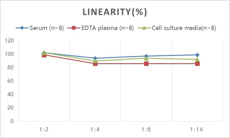 ELISA: Rabbit IL-10 ELISA Kit (Colorimetric) [NBP3-06758] - Samples were spiked with high concentrations of Rabbit IL-10 and diluted with Reference Standard & Sample Diluent to produce samples with values within the range of the assay.