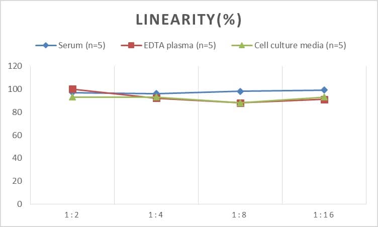 ELISA: Mouse Progranulin/PGRN ELISA Kit (Colorimetric) [NBP3-18797] - Samples were spiked with high concentrations of Mouse Progranulin/PGRN and diluted with Reference Standard & Sample Diluent to produce samples with values within the range of the assay.