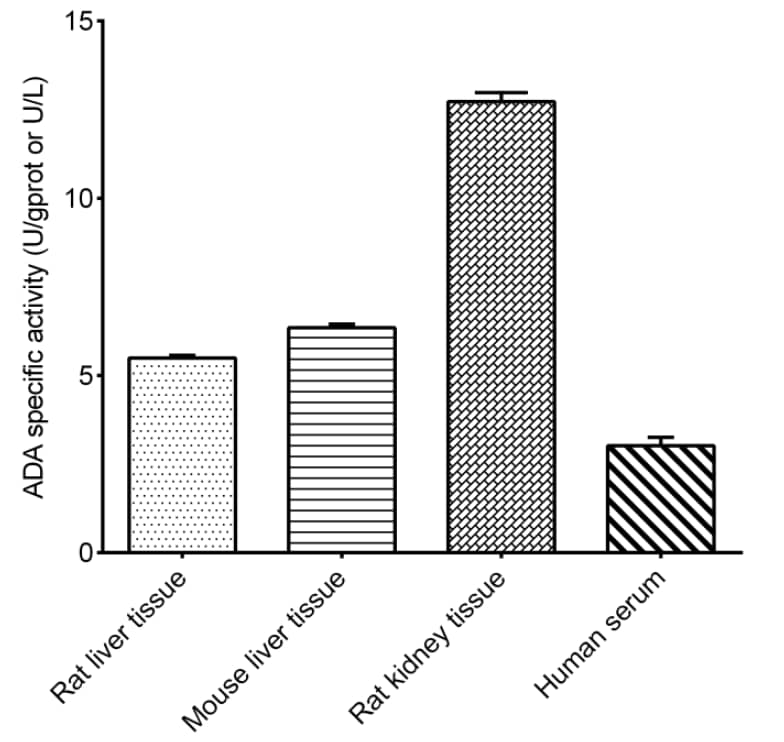 Adenosine Deaminase/ADA Activity Assay Kit (Colorimetric) [NBP3-24456] - Assay Example