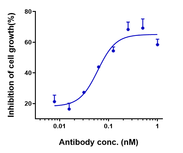 The endocytosis ratio Imgc936 by Human ADAM9 HT29 increased with the increase of antibody concentration, and the Internalization Rate (%) reached 50% at antibody concentration of 1 nM.