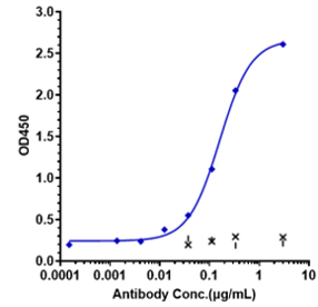 Immobilized ROR2 at 2 mug/mL (30 uL/well) can bind ROR2?EC50 is 0.160 ug/mL.