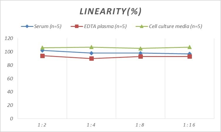 Samples were spiked with high concentrations of Monkey CCL22/MDC, and diluted with Reference Standard & Sample Diluent to produce samples with values within the range of the assay.
